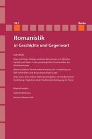 Cover von Romanistik in Geschichte und Gegenwart Jahrgang 28 Heft 1