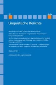 Cover von Linguistische Berichte Heft 277