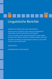 Cover von Linguistische Berichte Heft 278