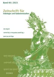 Cover von Zeitschrift für Indologie und Südasienstudien