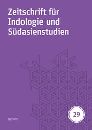Cover von Zeitschrift für Indologie und Südasienstudien 29