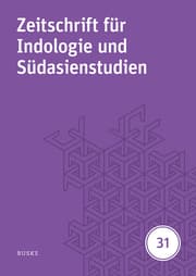 Cover von Zeitschrift für Indologie und Südasienstudien 31