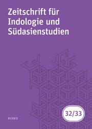 Cover von Zeitschrift für Indologie und Südasienstudien 32/33