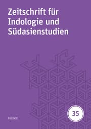Cover von Zeitschrift für Indologie und Südasienstudien 35