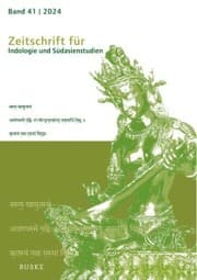 Cover von Zeitschrift für Indologie und Südasienstudien, Band 41 (2024)