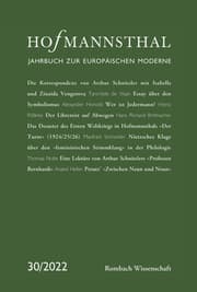 Cover von Hofmannsthal - Jahrbuch zur europäischen Moderne