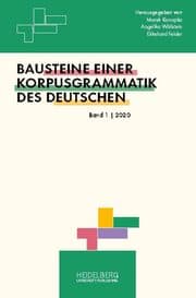 Cover von Bausteine einer Korpusgrammatik des Deutschen