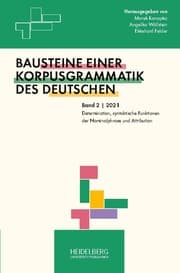 Cover von Determination, syntaktische Funktionen der Nominalphrase und Attribution