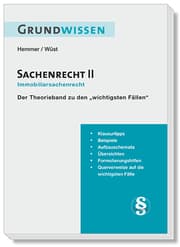 Cover von Grundwissen Sachenrecht II - Immobiliarsachenrecht