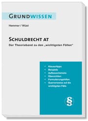Cover von Grundwissen Schuldrecht AT