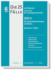 Cover von Die 25 wichtigsten Fälle Zivilprozessrecht (ZPO) II