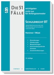 Cover von Die 51 wichtigsten Fälle Schuldrecht BT
