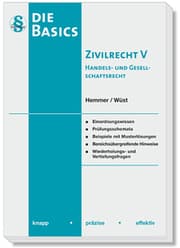 Cover von Die Basics Zivilrecht V Handels- und Gesellschaftsrecht