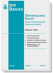 Cover von Die Basics Öffentliches Recht I - Verfassungsrecht, Staatshaftungsrecht