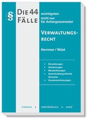 Cover von Die 44 wichtigsten Fälle Verwaltungsrecht