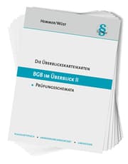 Cover von Die Überblickskarteikarten BGB im Überblick II - Nebengebiete