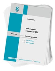 Cover von Die Karteikarten Strafrecht BT I
