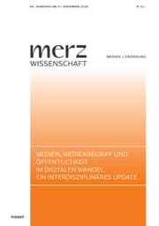Cover von Medien, Medienbegriff und Öffentlichkeit im digitalen Wandel. Ein interdisziplinäres Update