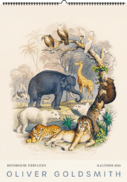Cover von Historische Tiertafeln von Oliver Goldsmith. Wandkalender 2026