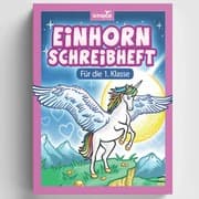 Cover von Einhorn Schreibheft für die 1. Klasse