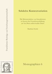 Cover von Selektive Kontextvariation