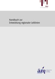 Cover von Handbuch zur Entwicklung regionaler Leitlinien