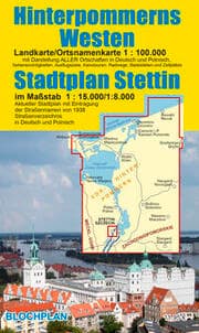 Cover von Landkarte Hinterpommerns Westen und Stadtplan Stettin