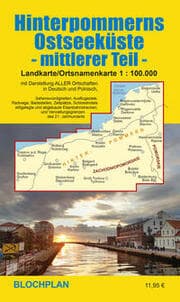 Cover von Landkarte Hinterpommerns Ostseeküste - mittlerer Teil
