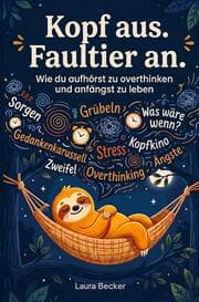 Cover von Kopf aus. Faultier an - Wie du aufhörst zu overthinken und anfängst zu leben