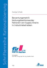 Cover von Bewertungsmetrik leistungsbestimmender Faktoren von Supply-Chains in Industriebetrieben
