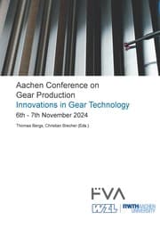 Cover von Aachen Conference on Gear Production - Innovations in Gear Technology. 6th - 7th November 2024, Aachen