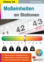Cover von Maßeinheiten an Stationen, Klasse 3-4