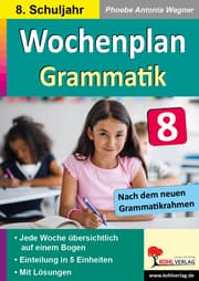 Cover von Wochenplan Grammatik / Klasse 8