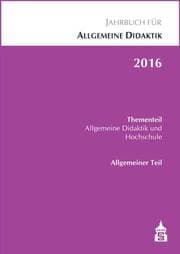 Cover von Jahrbuch für Allgemeine Didaktik 2016