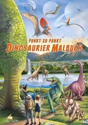 Cover von Punkt-zu-Punkt Dinosaurier Malbuch für Kinder von 7-10 Jahren mit 50 authentischen Ausmalbildern
