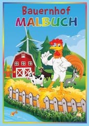 Cover von Bauernhof Malbuch für Kinder ab 3 Jahren mit 50 schönen Bauernhoftieren zum Ausmalen