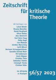 Cover von Zeitschrift für kritische Theorie, Heft 56/57