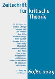 Cover von Zeitschrift für kritische Theorie / Zeitschrift für kritische Theorie, Heft 60/61 (2025)