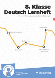 Cover von 8. Klasse Deutsch Lernheft