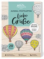 Cover von Ausmal-Postkarten Liebe Grüße