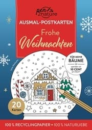Cover von Frohe Weihnachten - 20 Ausmal-Postkarten