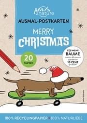 Cover von Merry Christmas! 20 Ausmal-Postkarten
