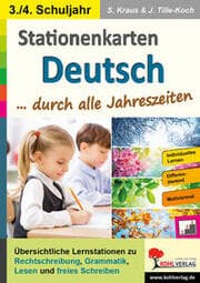 Cover von Stationenkarten Deutsch durch alle Jahreszeiten / Klasse 3-4