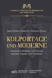 Cover von Kolportage und Moderne