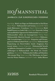 Cover von Hofmannsthal