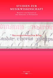 Cover von Studien zur Musikwissenschaft - Beihefte der Denkmäler der Tonkunst in Österreich. Band 59