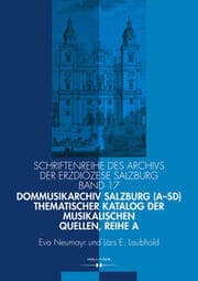 Cover von Dommusikarchiv Salzburg (A-Sd). Thematischer Katalog der musikalischen Quellen, Reihe A