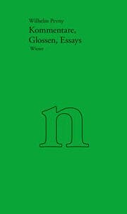 Cover von Werkausgabe Wilhelm Pevny / Kommentare, Glossen, Essays