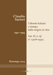 Cover von I libretti italiani a stampa dalle origini al 1800. Catalogo analitico con 16 indici