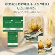 Cover von George Orwell & H.G. Wells Geschenkset - 3 Bücher (mit Audio-Online) + Eleganz der Natur Schreibset Basics